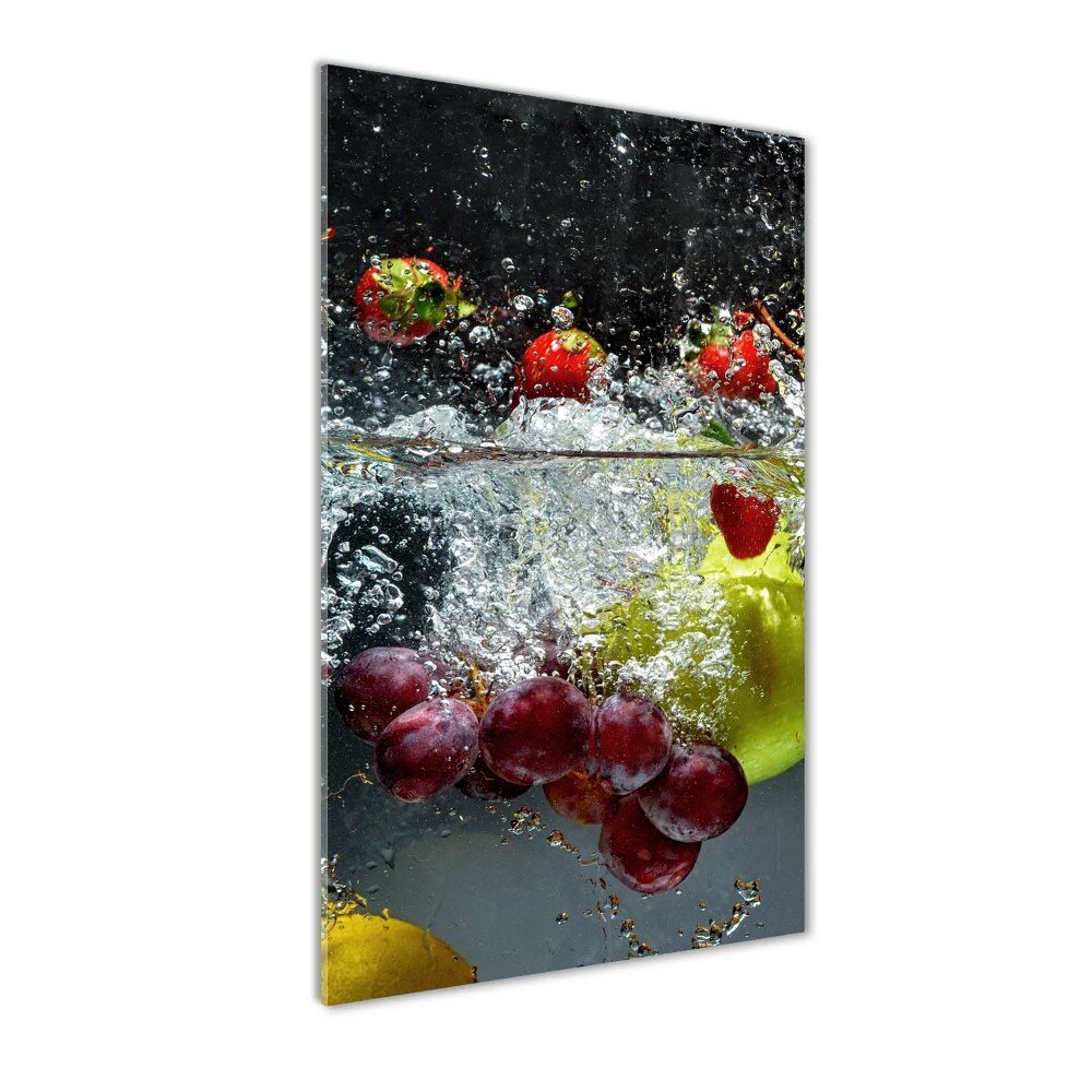 Tableau sur verre acrylique Fruits sous l'eau