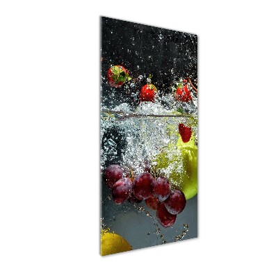 Tableau sur verre acrylique Fruits sous l'eau