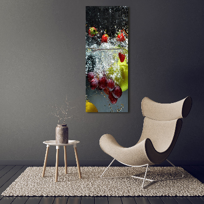 Tableau sur verre acrylique Fruits sous l'eau