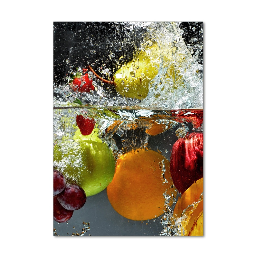 Tableau sur verre acrylique Fruits sous l'eau