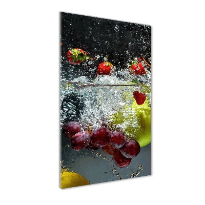 Tableau sur verre acrylique Fruits sous l'eau