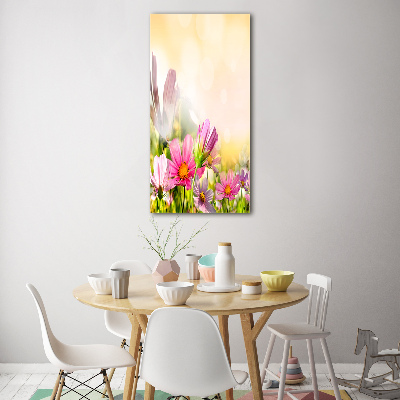 Tableau verre acrylique Fleurs des champs