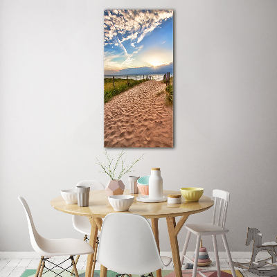 Tableau verre acrylique Chemin vers la plage