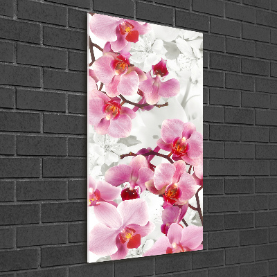 Tableau en acrylique Orchidée rose fleur