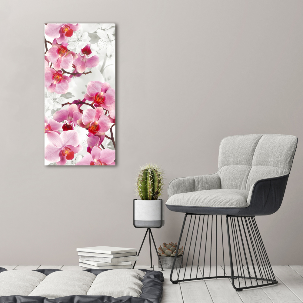 Tableau en acrylique Orchidée rose fleur