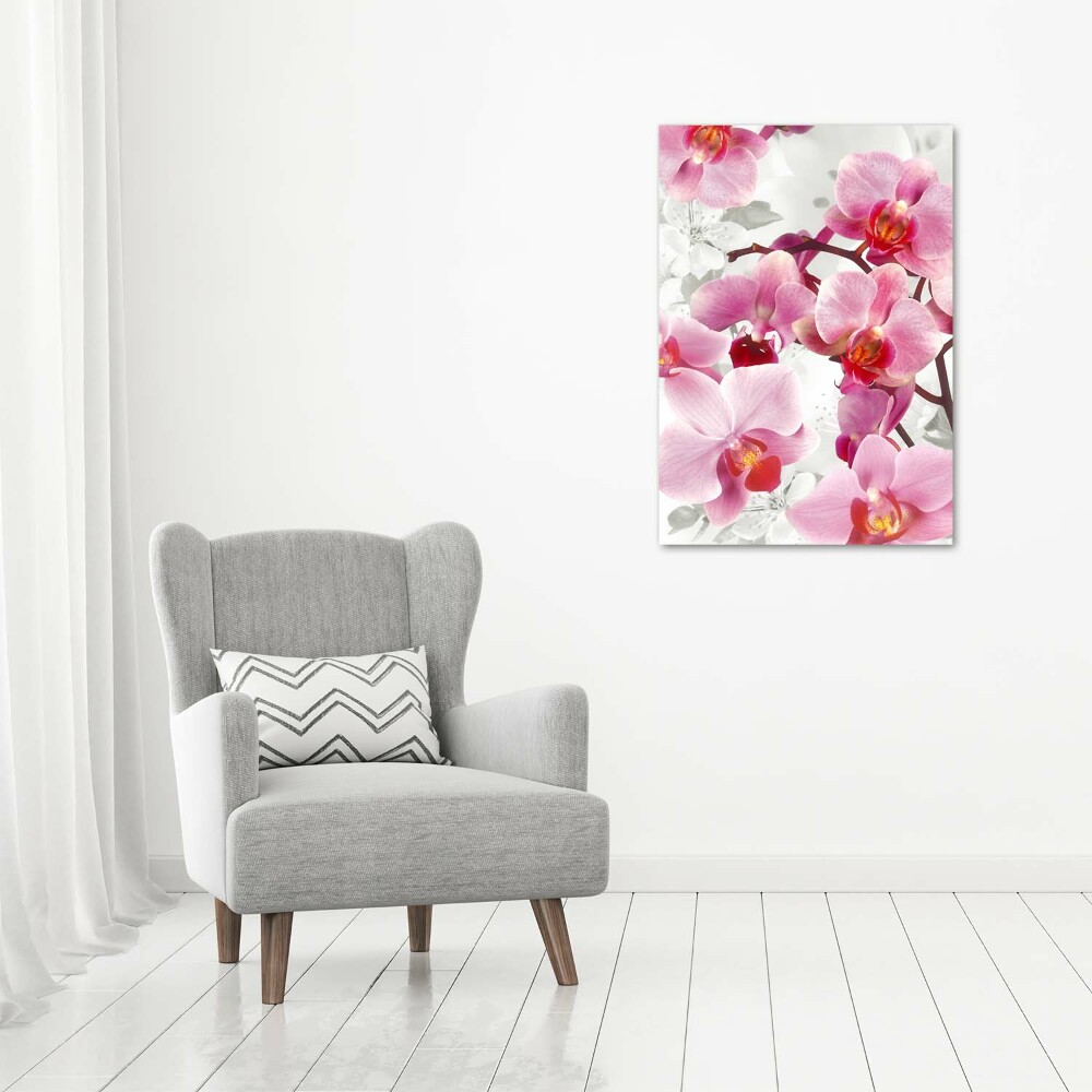 Tableau en acrylique Orchidée rose fleur