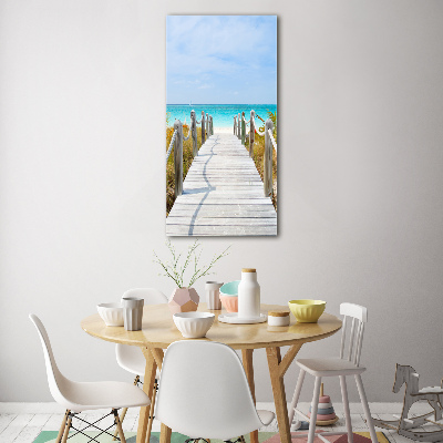 Tableau en acrylique Chemin vers la plage