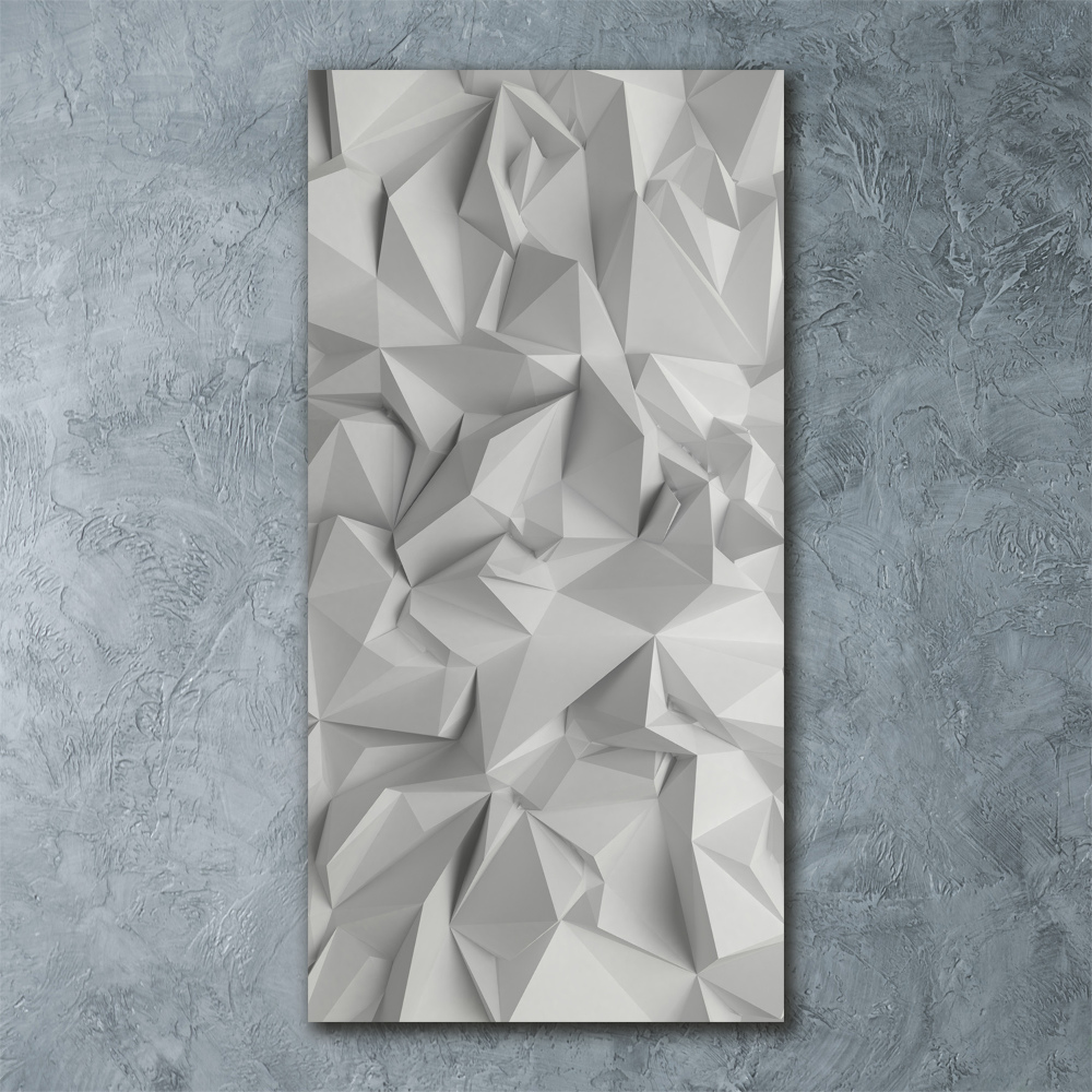 Tableau sur verre acrylique Abstraction 3D blanche