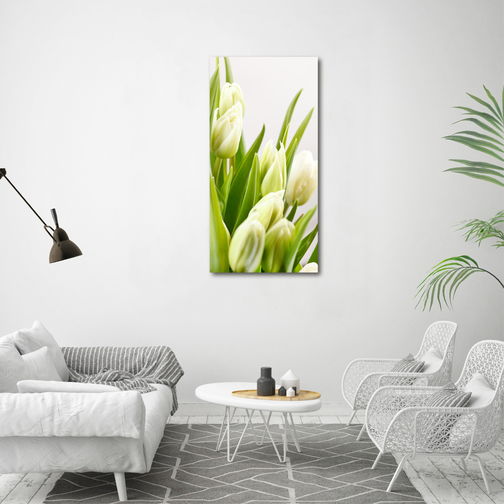 Tableau en acrylique Tulipes blanches