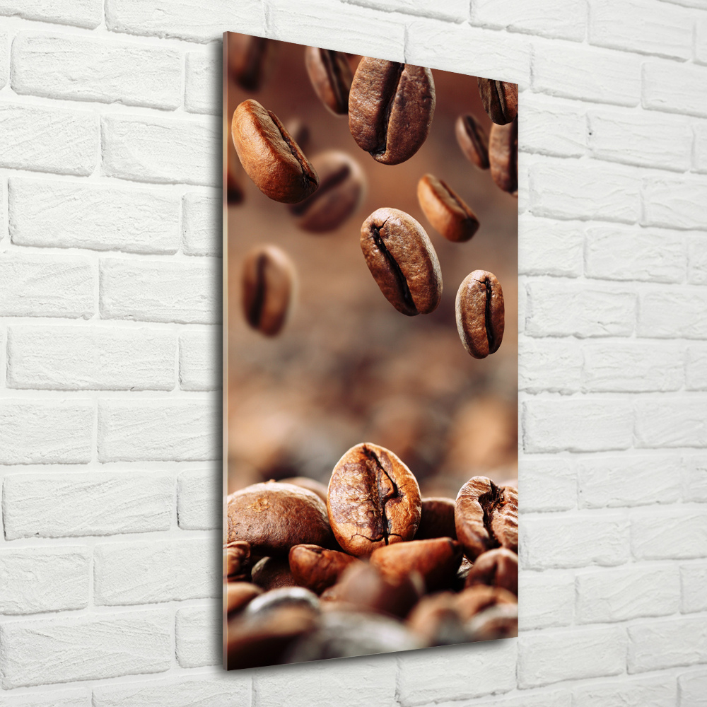 Tableau verre acrylique Grains de café aromatiques