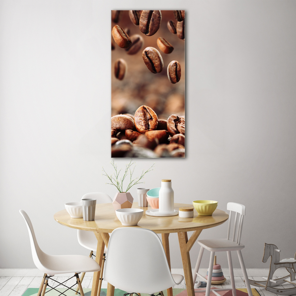 Tableau verre acrylique Grains de café aromatiques