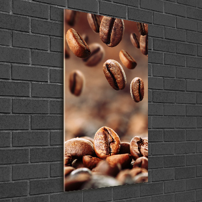 Tableau verre acrylique Grains de café aromatiques