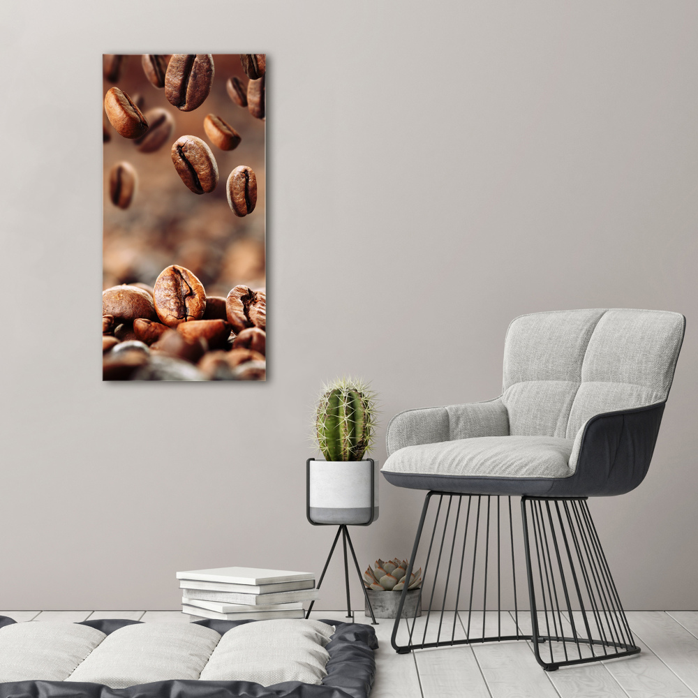 Tableau verre acrylique Grains de café aromatiques