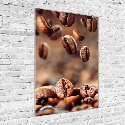 Tableau verre acrylique Grains de café aromatiques