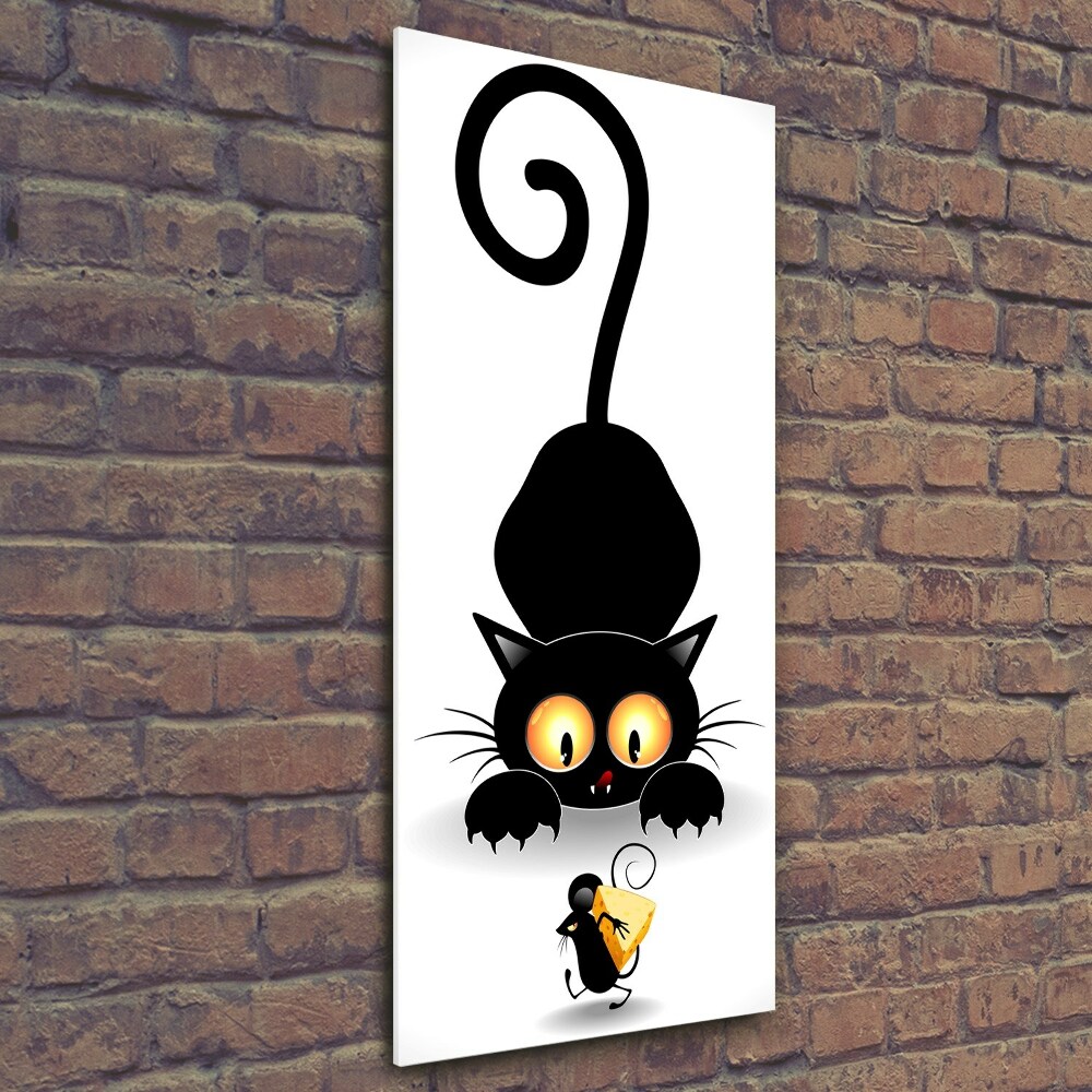 Acrylique tableau Chat et souris