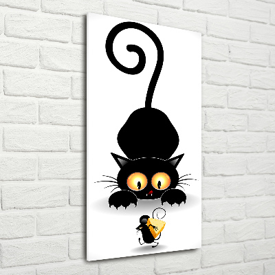 Acrylique tableau Chat et souris