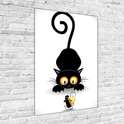 Acrylique tableau Chat et souris