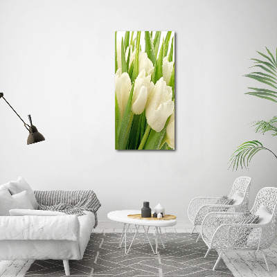 Acrylique tableau Tulipes blanches fleurs