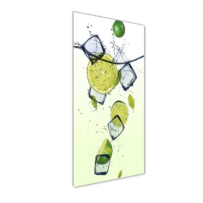 Tableau en acrylique Citrons verts et glace