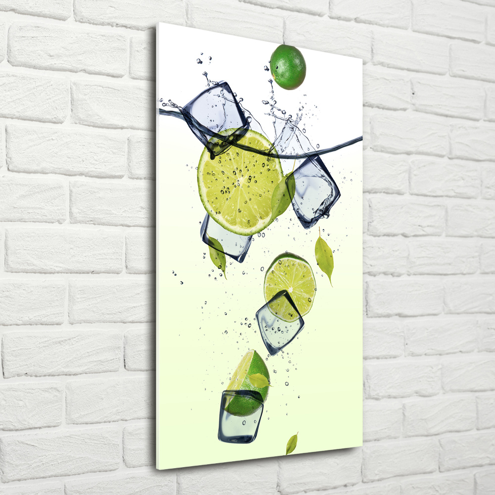 Tableau en acrylique Citrons verts et glace