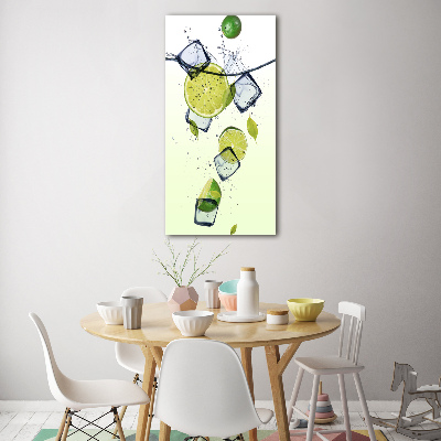 Tableau en acrylique Citrons verts et glace