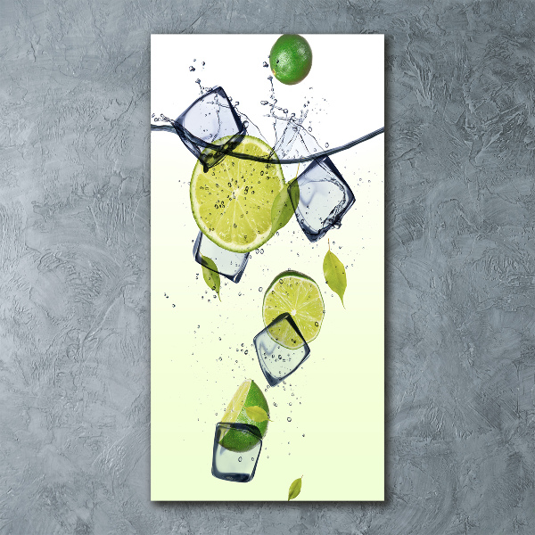 Tableau en acrylique Citrons verts et glace