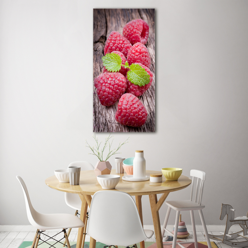 Tableau verre acrylique Les framboises