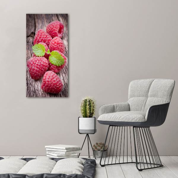 Tableau verre acrylique Les framboises