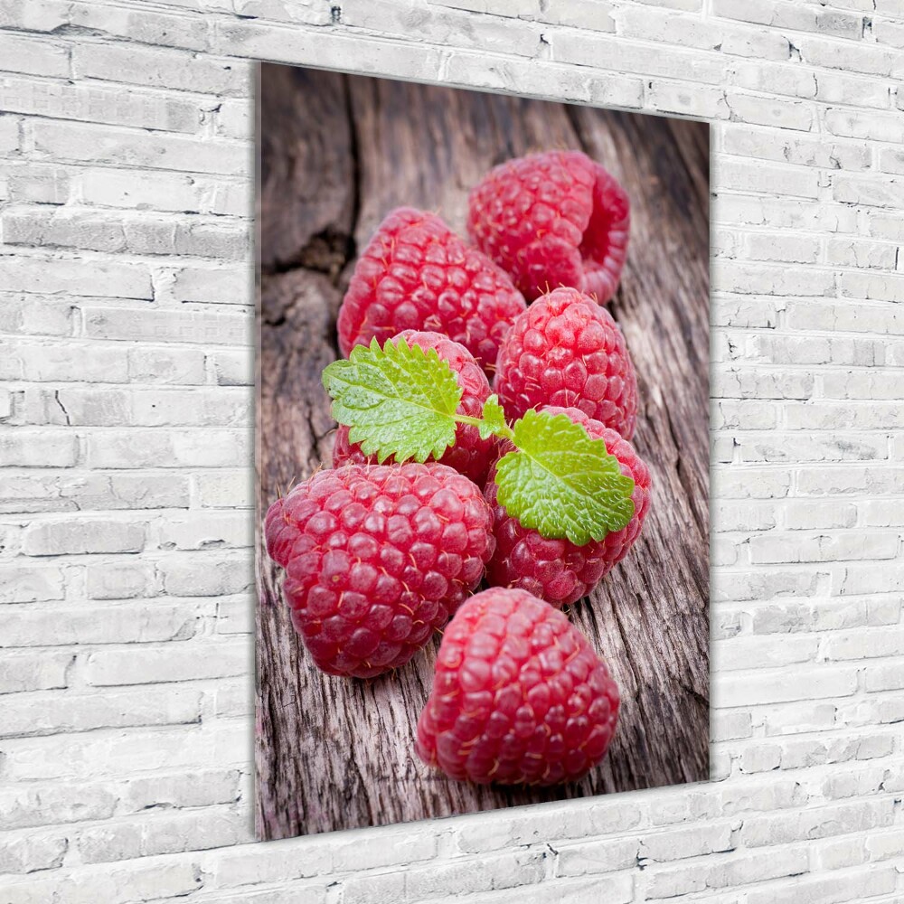 Tableau verre acrylique Les framboises