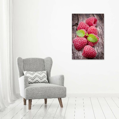 Tableau verre acrylique Les framboises