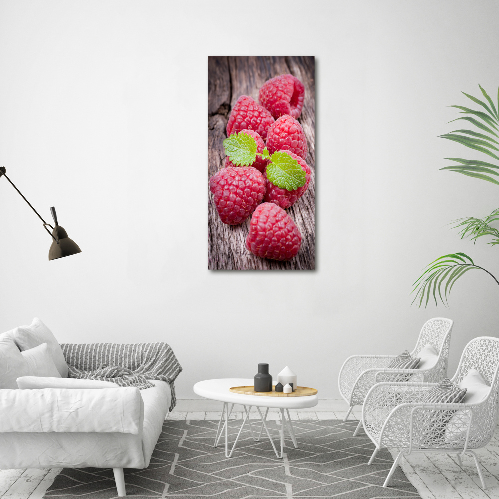 Tableau verre acrylique Les framboises