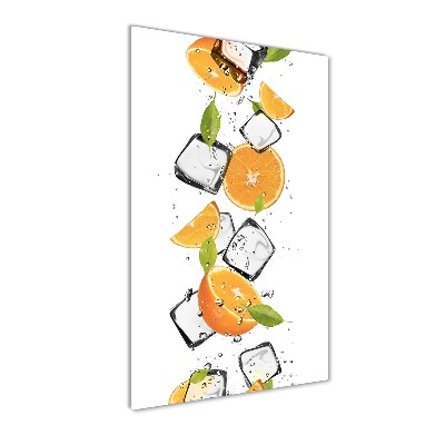 Tableau sur verre acrylique Oranges et glace