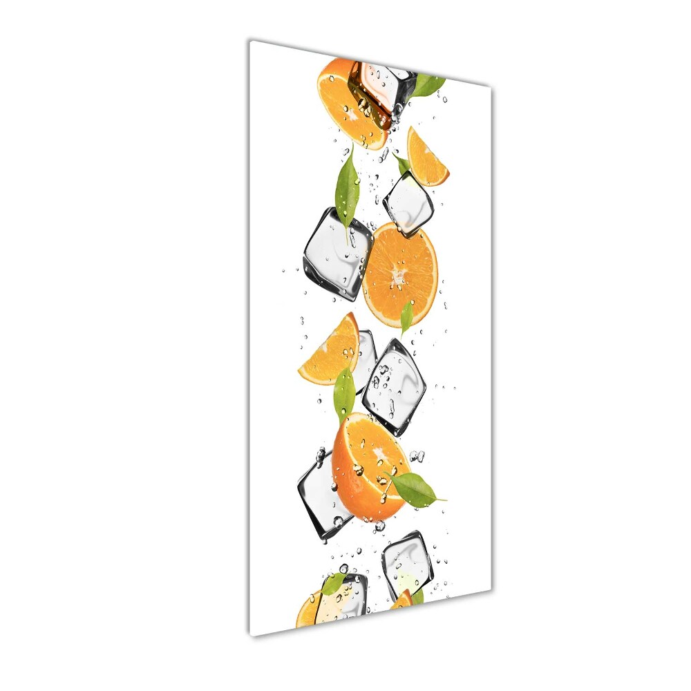 Tableau sur verre acrylique Oranges et glace