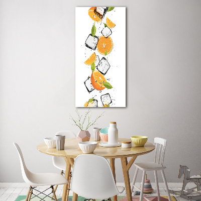 Tableau sur verre acrylique Oranges et glace