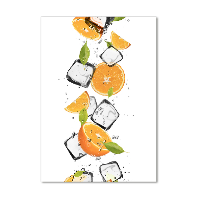 Tableau sur verre acrylique Oranges et glace