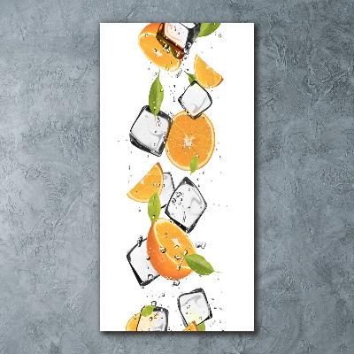 Tableau sur verre acrylique Oranges et glace