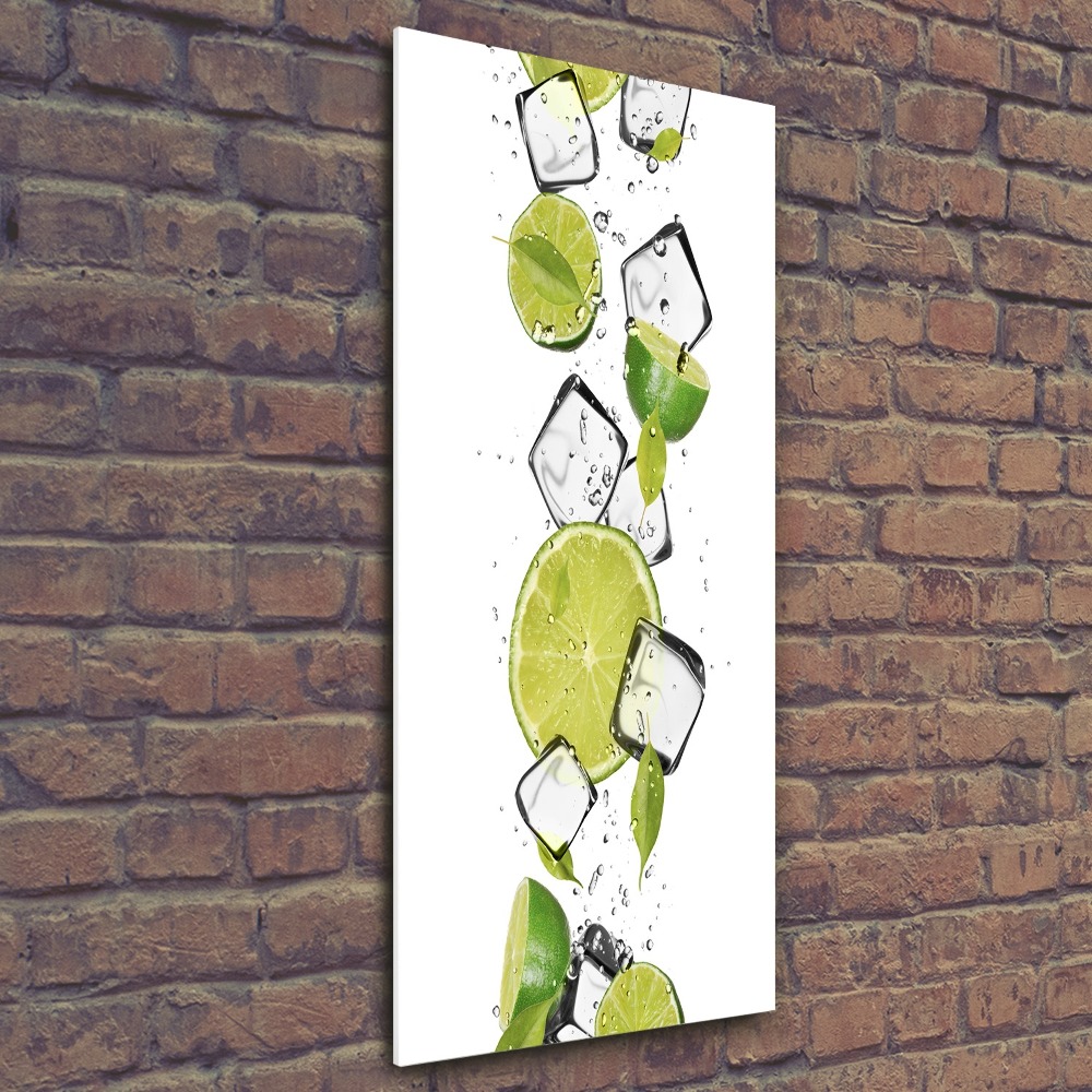 Acrylique tableau Citron vert et glace