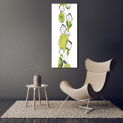 Acrylique tableau Citron vert et glace