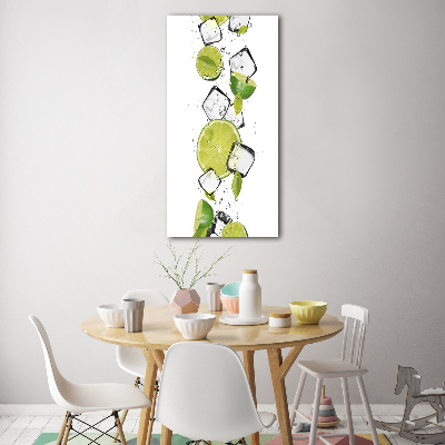 Acrylique tableau Citron vert et glace