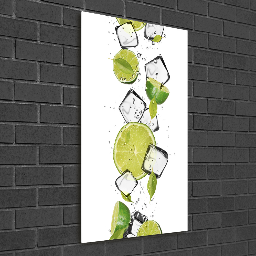 Acrylique tableau Citron vert et glace