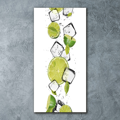 Acrylique tableau Citron vert et glace