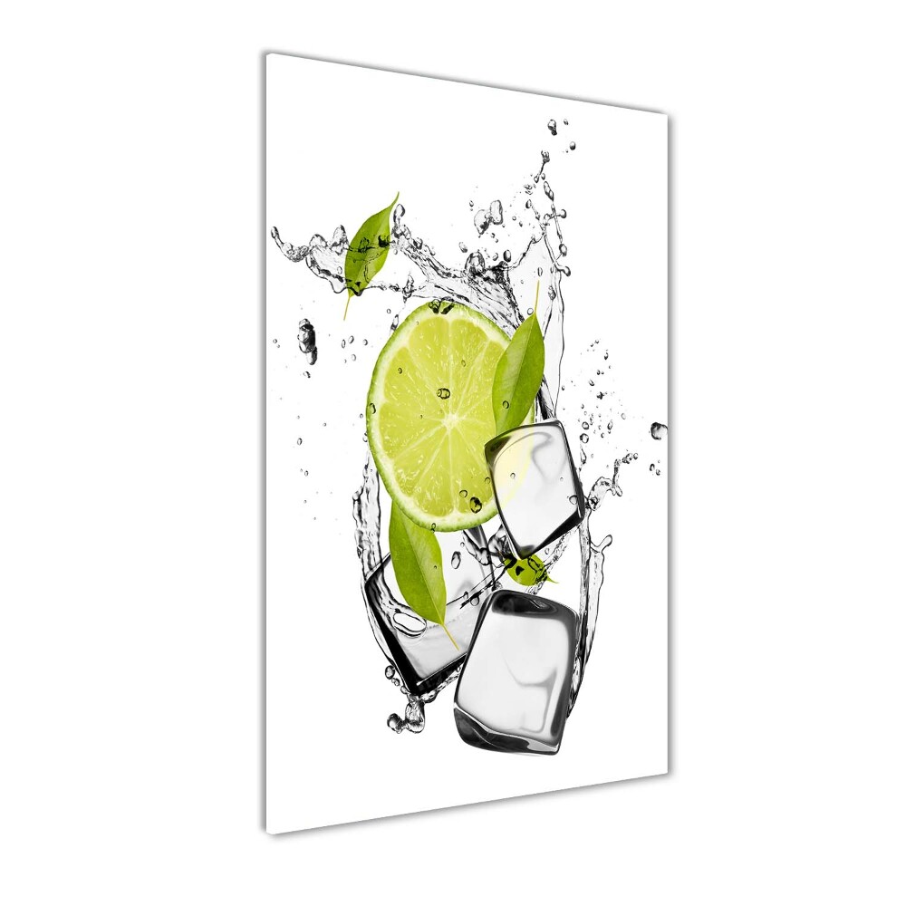 Tableau acrylique Citron vert et glace