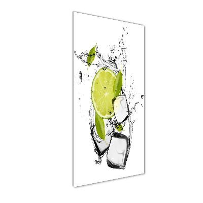 Tableau acrylique Citron vert et glace