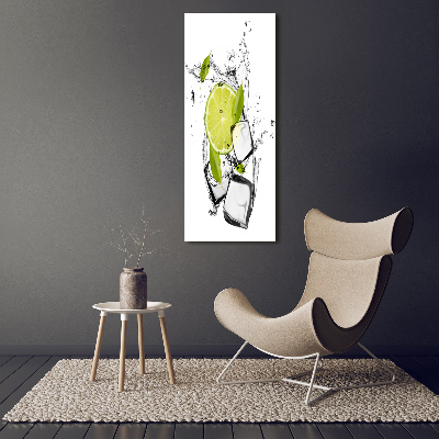 Tableau acrylique Citron vert et glace