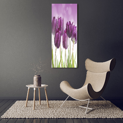 Acrylique tableau Tulipes violettes