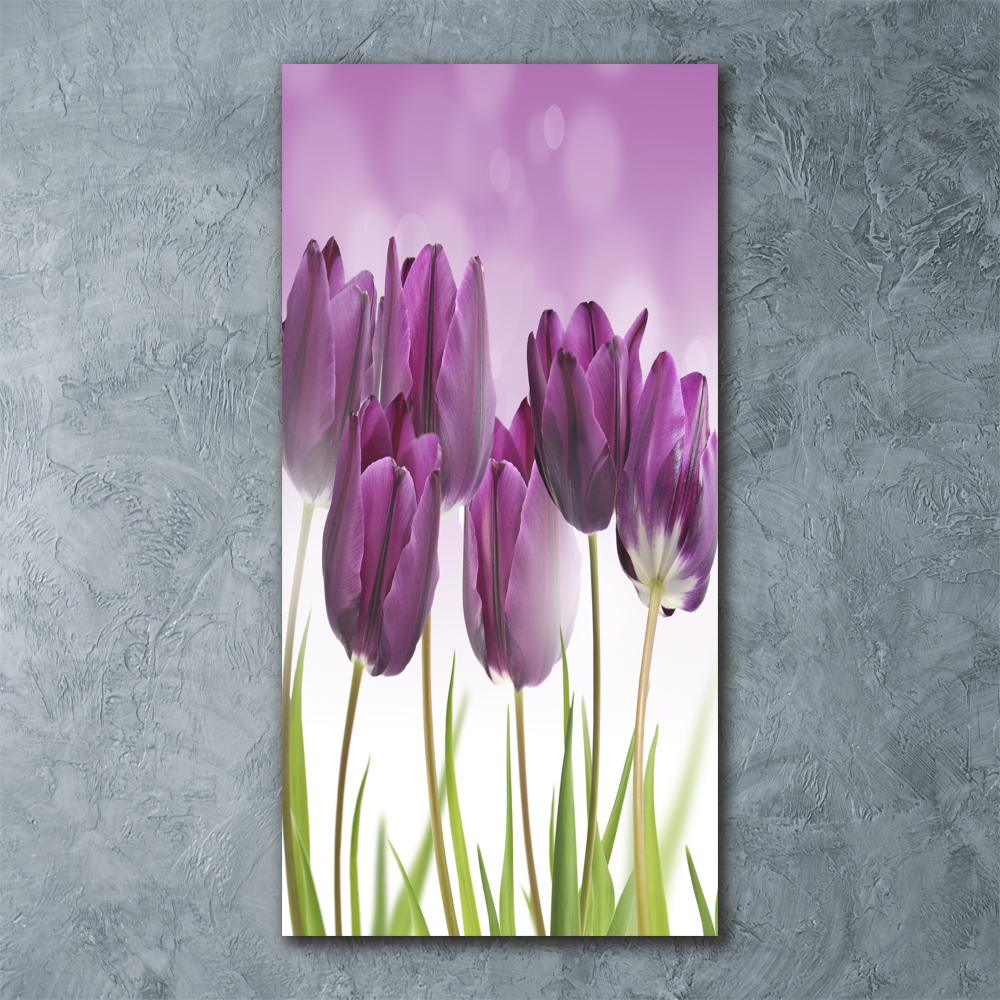 Acrylique tableau Tulipes violettes