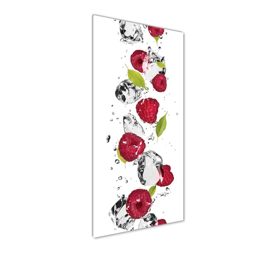 Tableau acrylique Framboises et eau