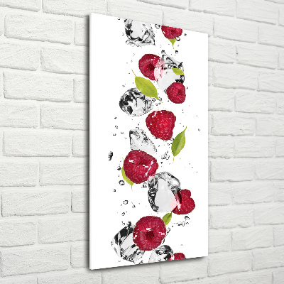 Tableau acrylique Framboises et eau