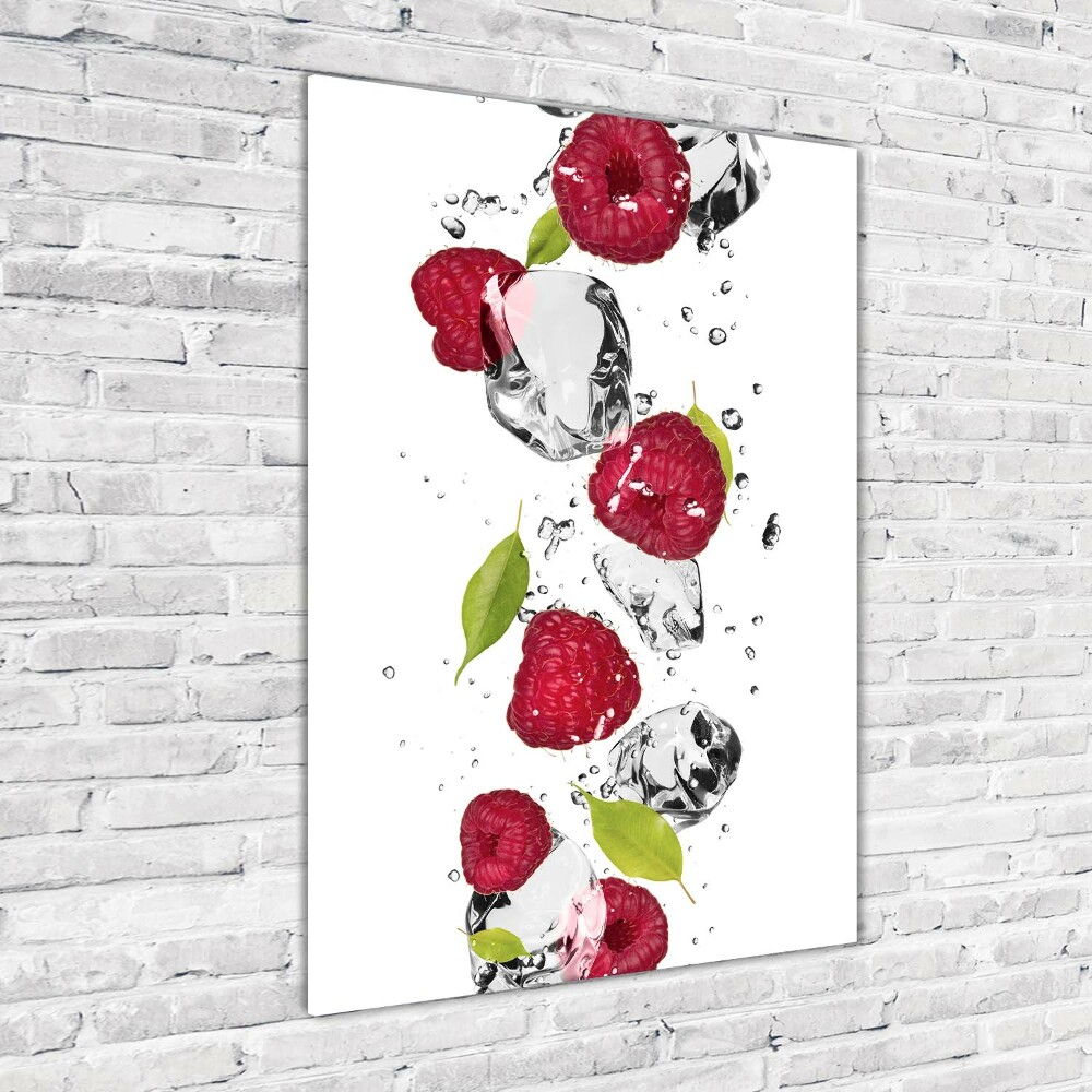 Tableau acrylique Framboises et eau