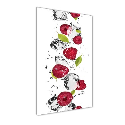 Tableau acrylique Framboises et eau